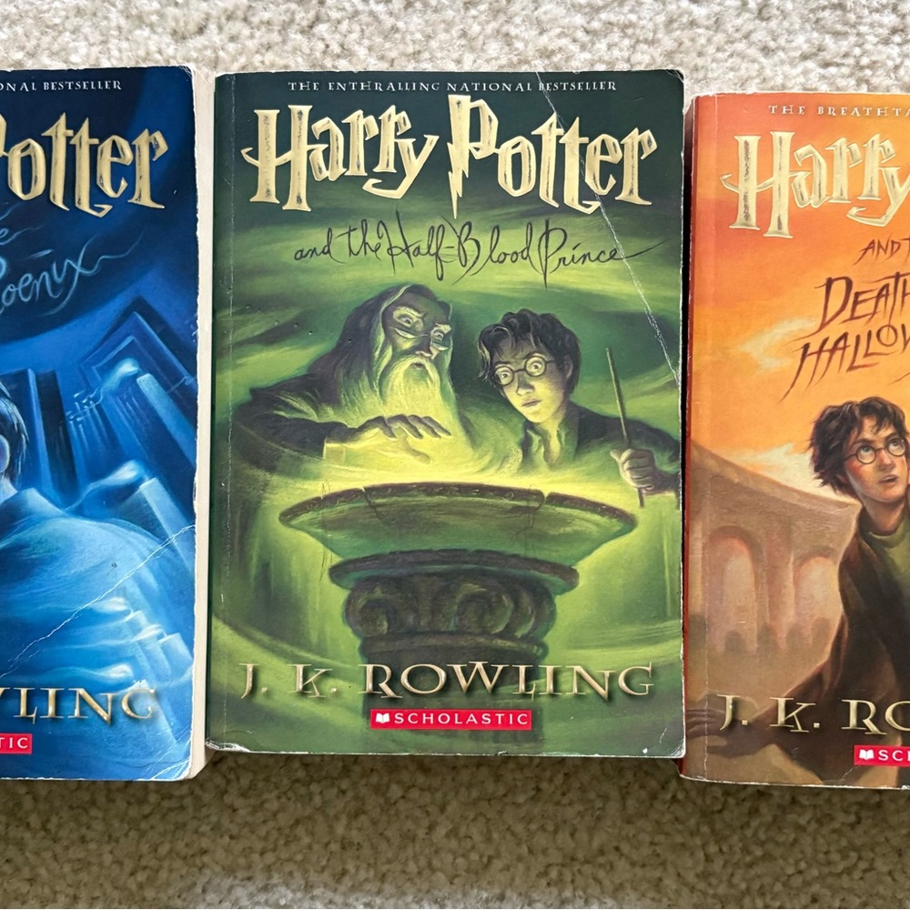 Scholastic Harry Potter Paperback Collection 5 6 7 by J.K. Rowling LOT of 3 book